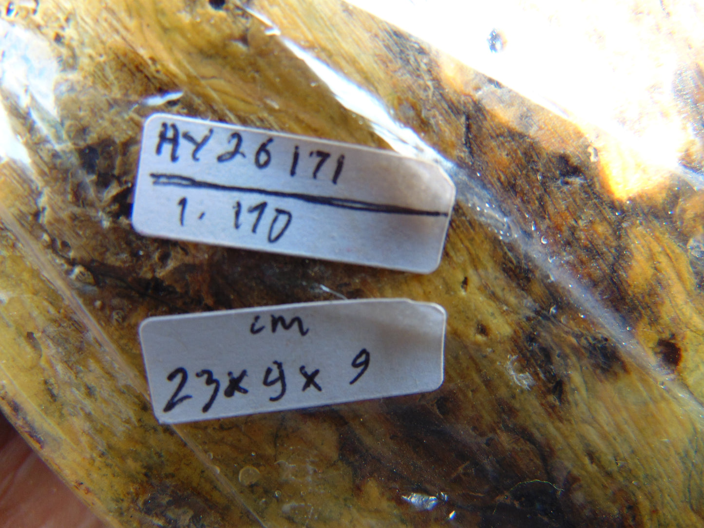 1170 gram Polished Indonesia Yellow Aromatic Amber for Healing AY26171