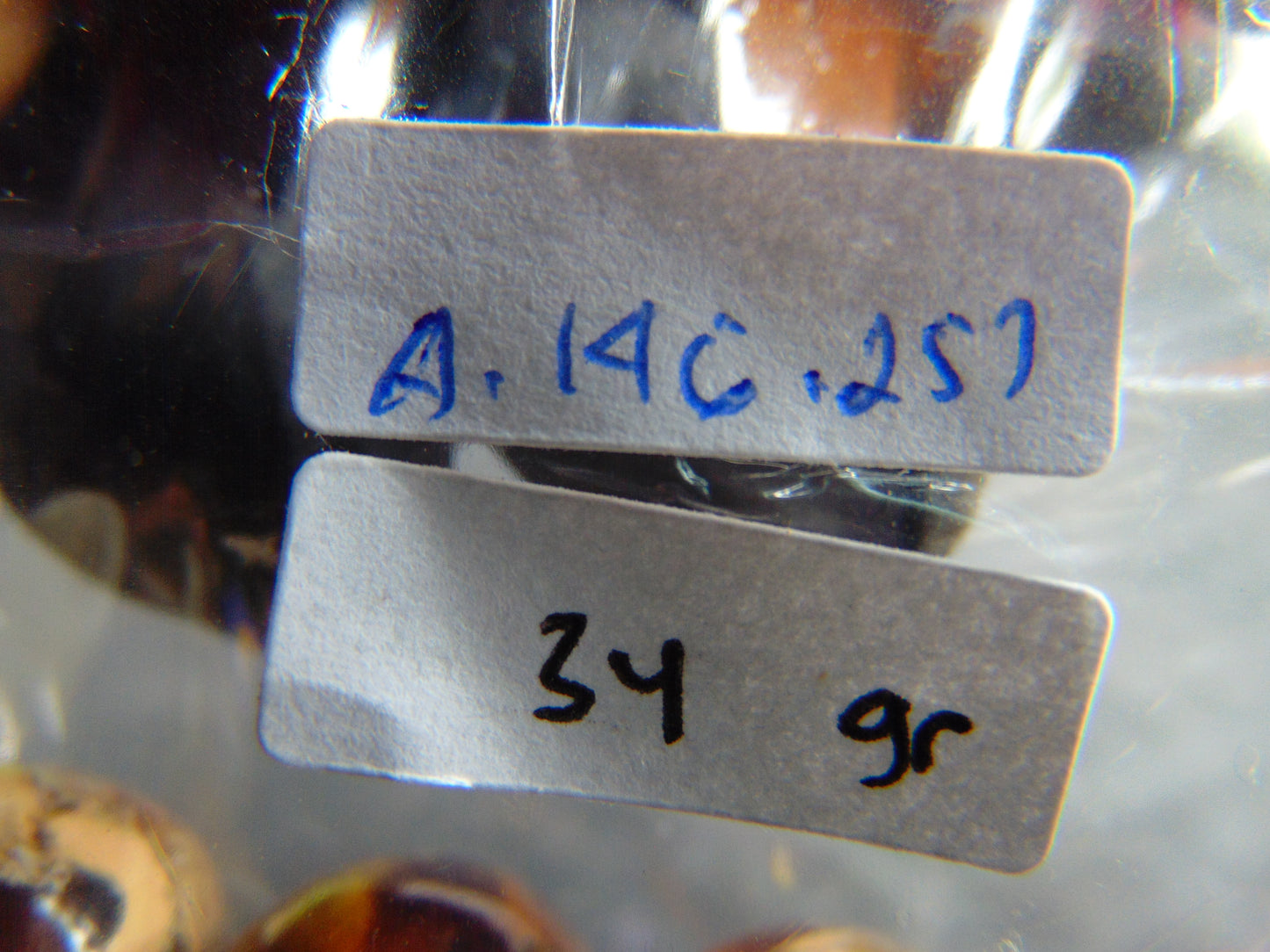 34 gram 14 Beads Mala Bracelet Indonesian white Amber 16 mm for Healing A14G257