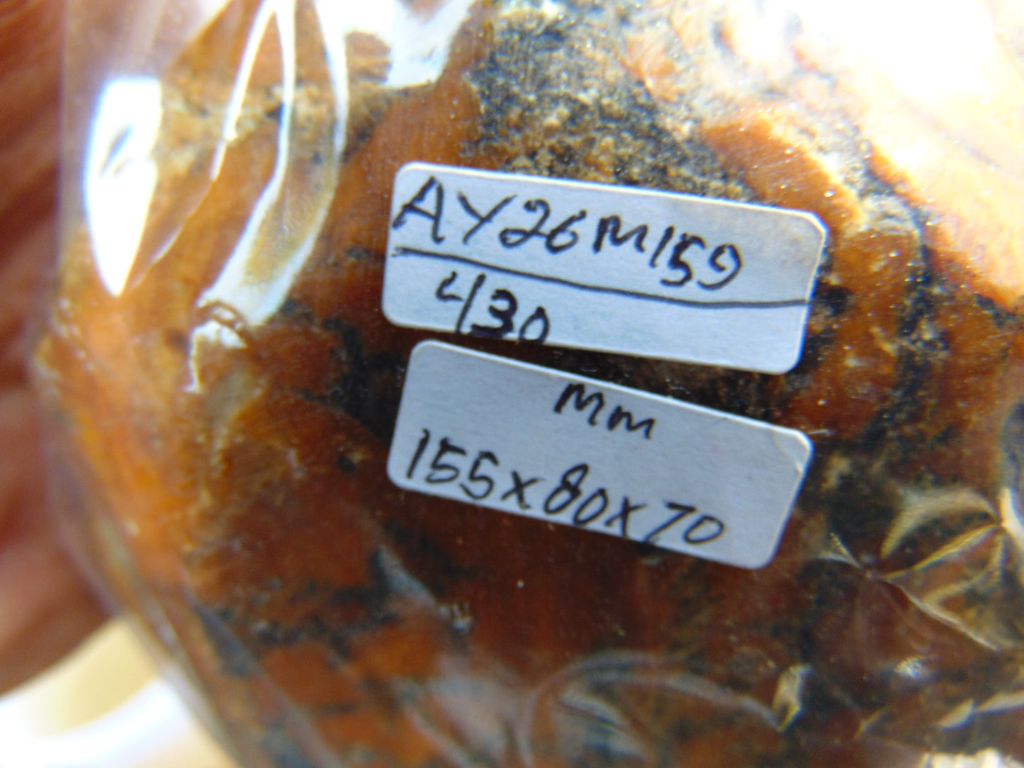 430 gram Polished Indonesia Yellow Aromatic Amber for Healing AY26M159