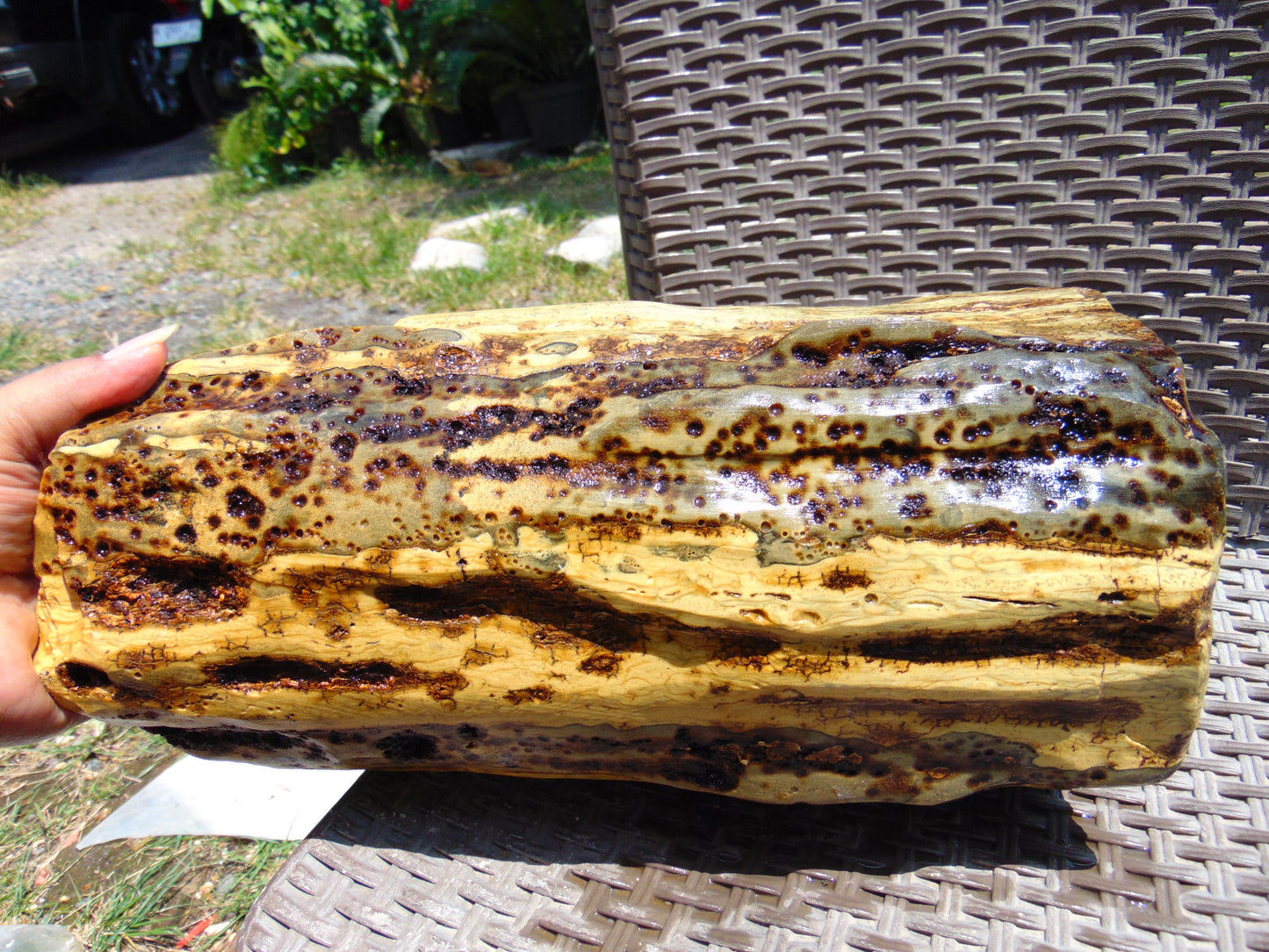 5242 gram Polished Indonesia Yellow Fragrance Amber for Healing K829