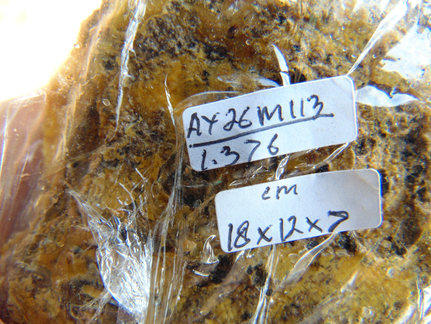 1376 gram Polished Indonesia Yellow Aromatic Amber for Healing AY26M113