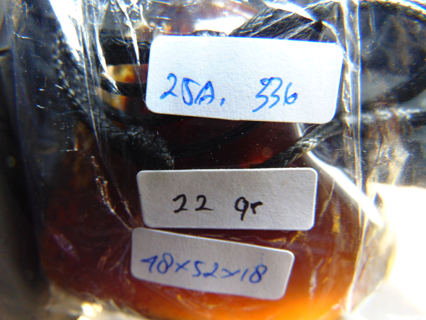 22 gr Heart Pendant Indonesian Inclusion Blue Amber for Healing 25A336