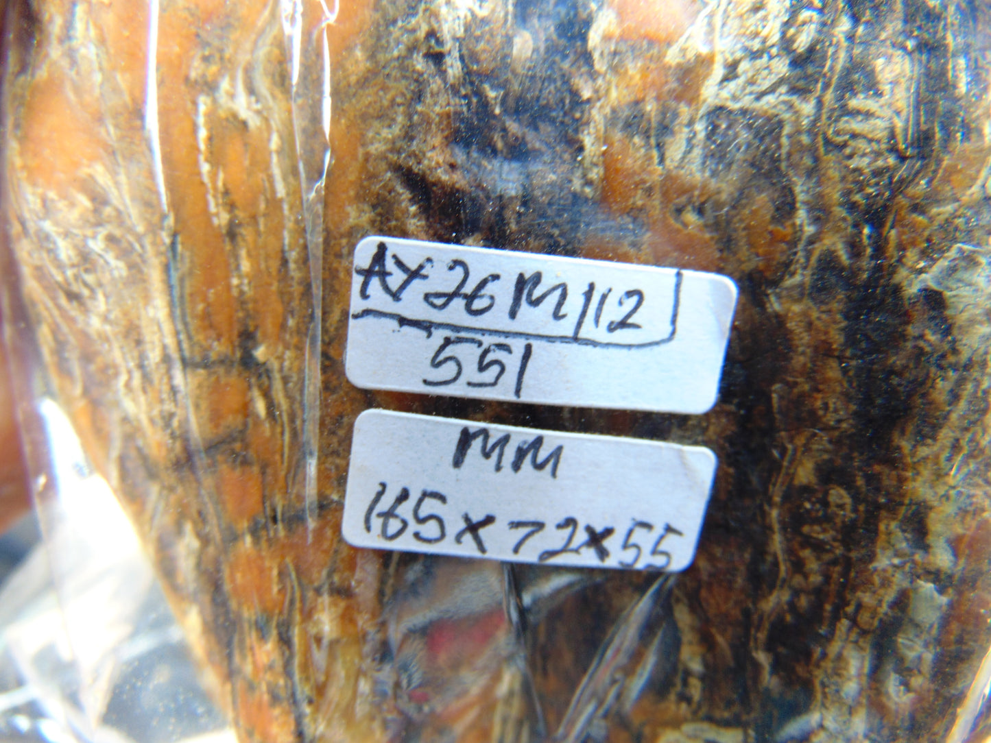 551 gram Polished Indonesia Yellow Aromatic Amber for Healing AY26M112