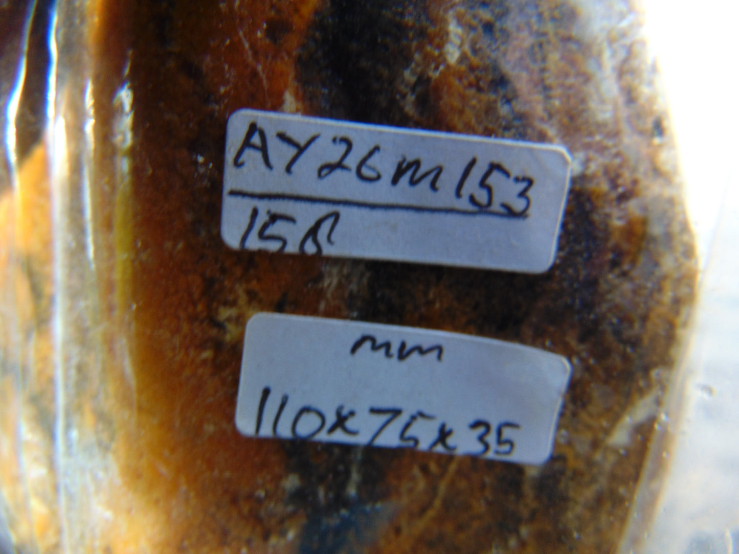 158 gram Polished Indonesia Yellow Aromatic Amber for Healing AY26M153