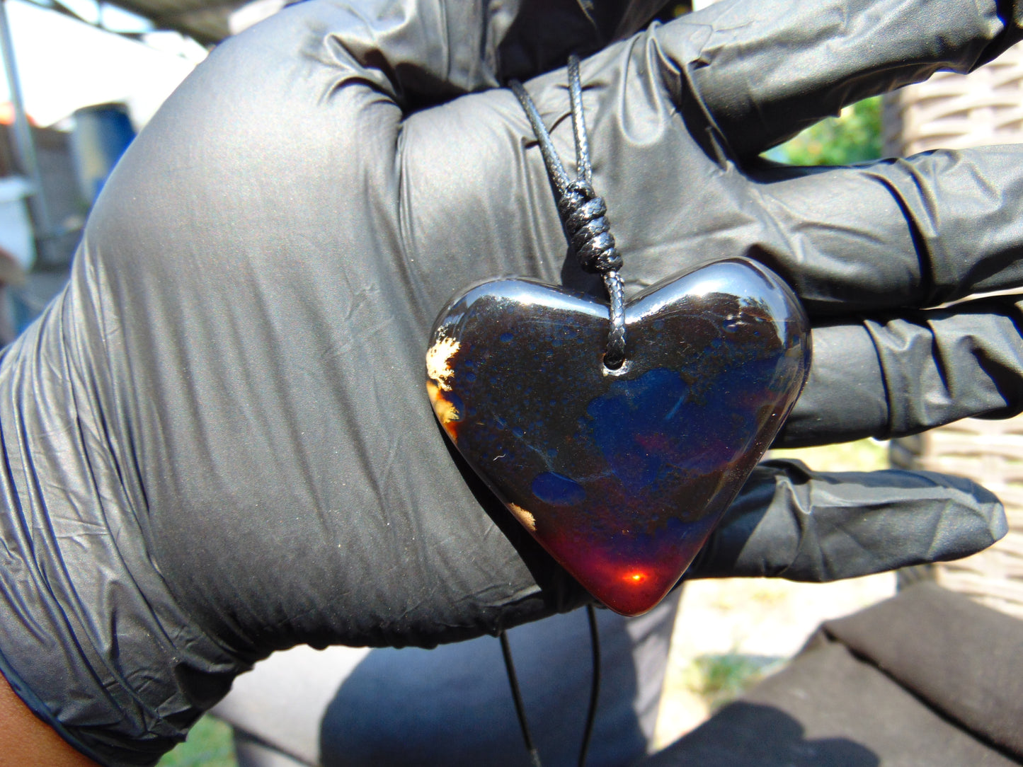20 gr 50X51X13 mm Pendant Indonesian Blue Amber for Healing AK183