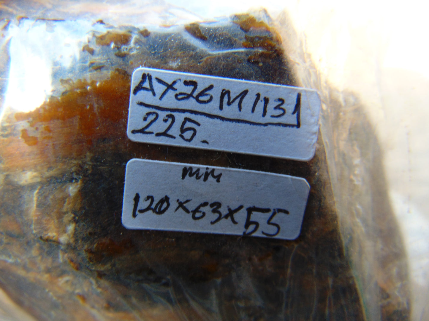 225 gram Polished Indonesia Yellow Aromatic Amber for Healing AY26M113