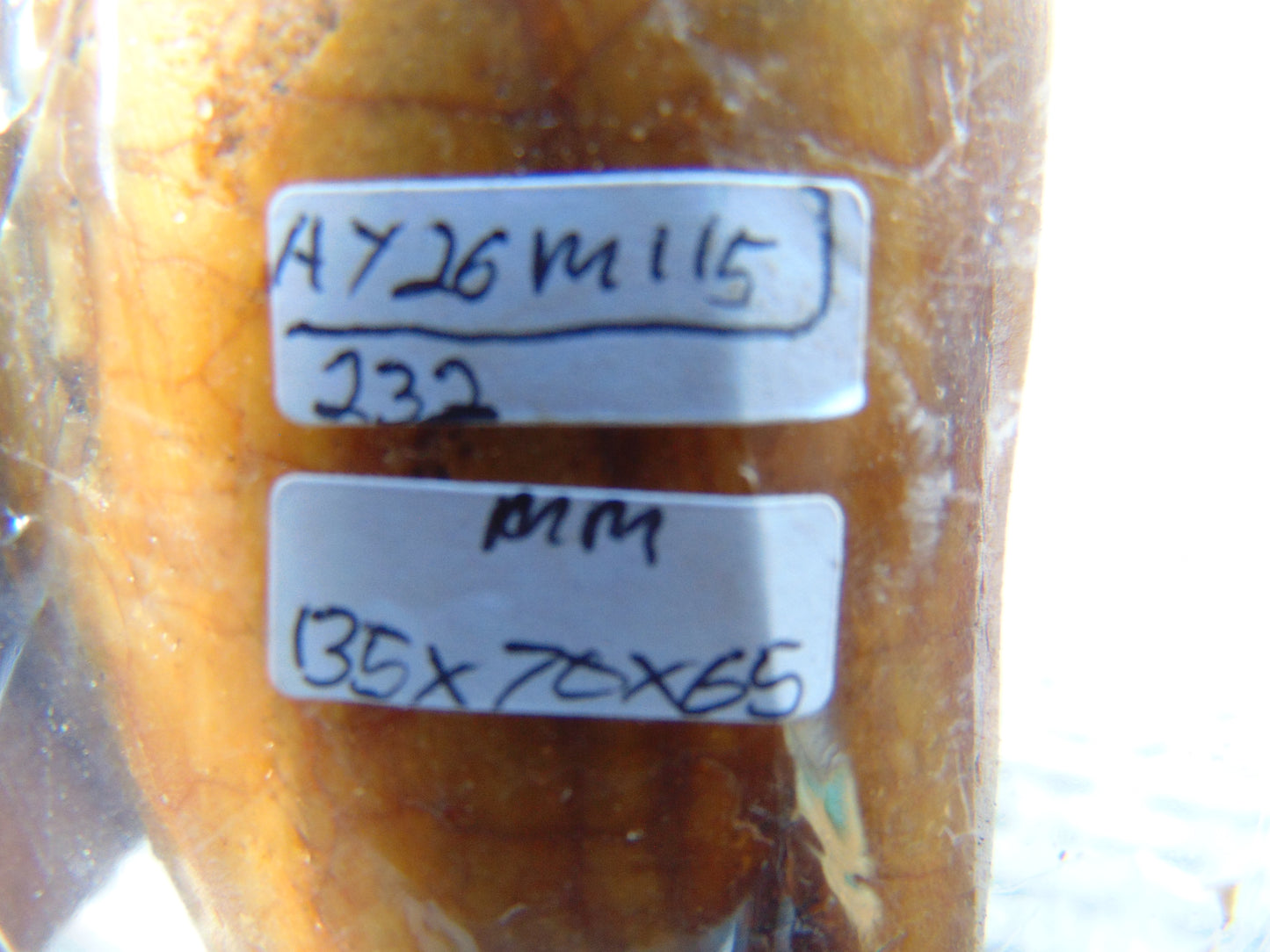 232 gram Polished Indonesia Yellow Aromatic Amber for Healing AY26M115