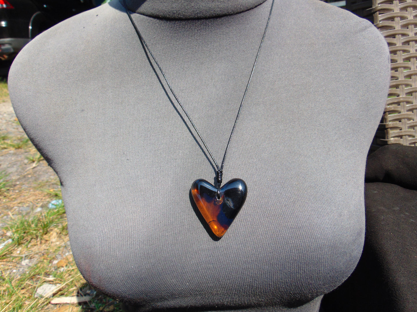 8 gr 36X30X9 mm Pendant Indonesian Blue Amber for Healing PBN691