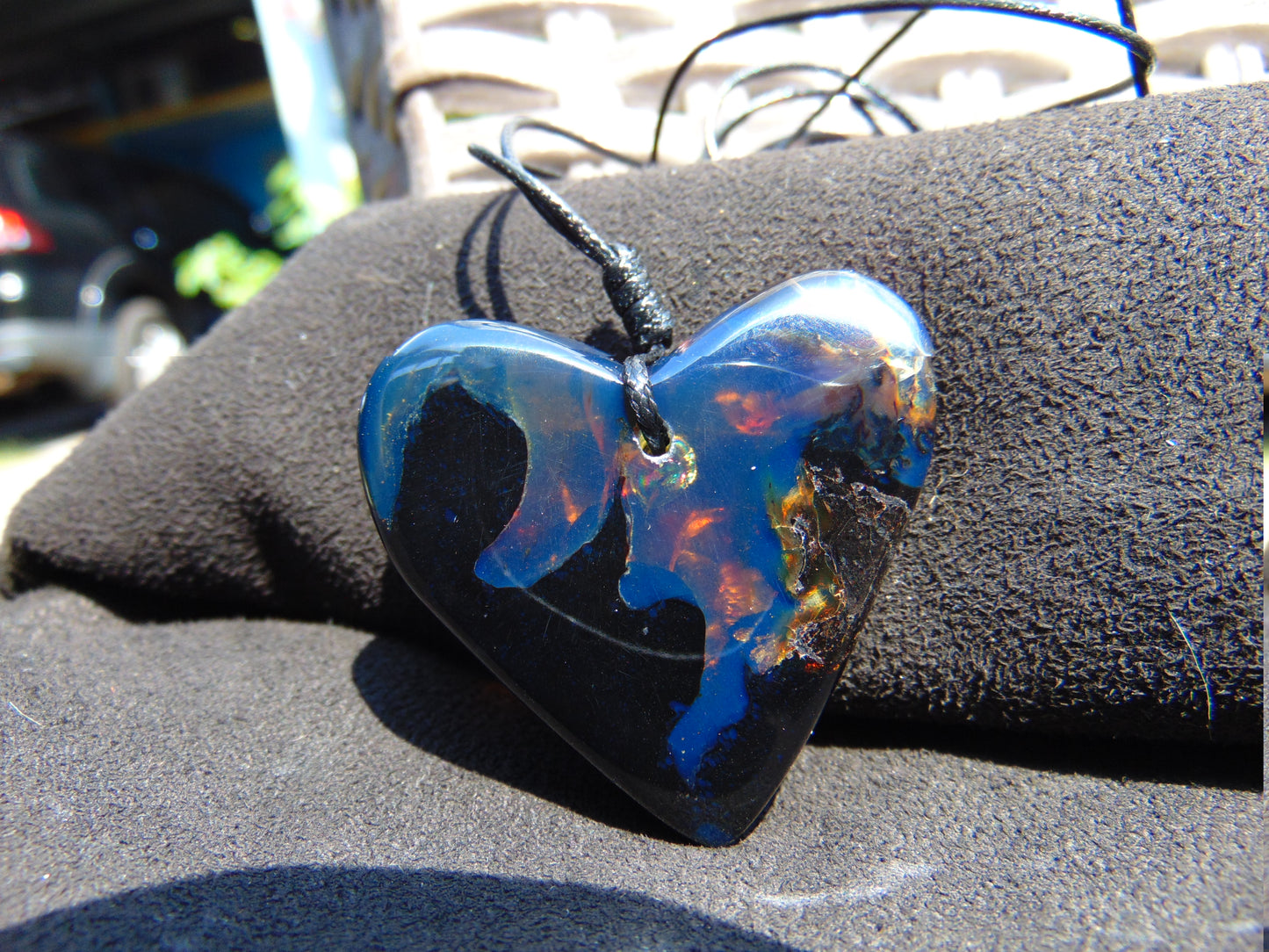 15 gr 37X44X12 mm Pendant Indonesian Blue Amber for Healing PCY724
