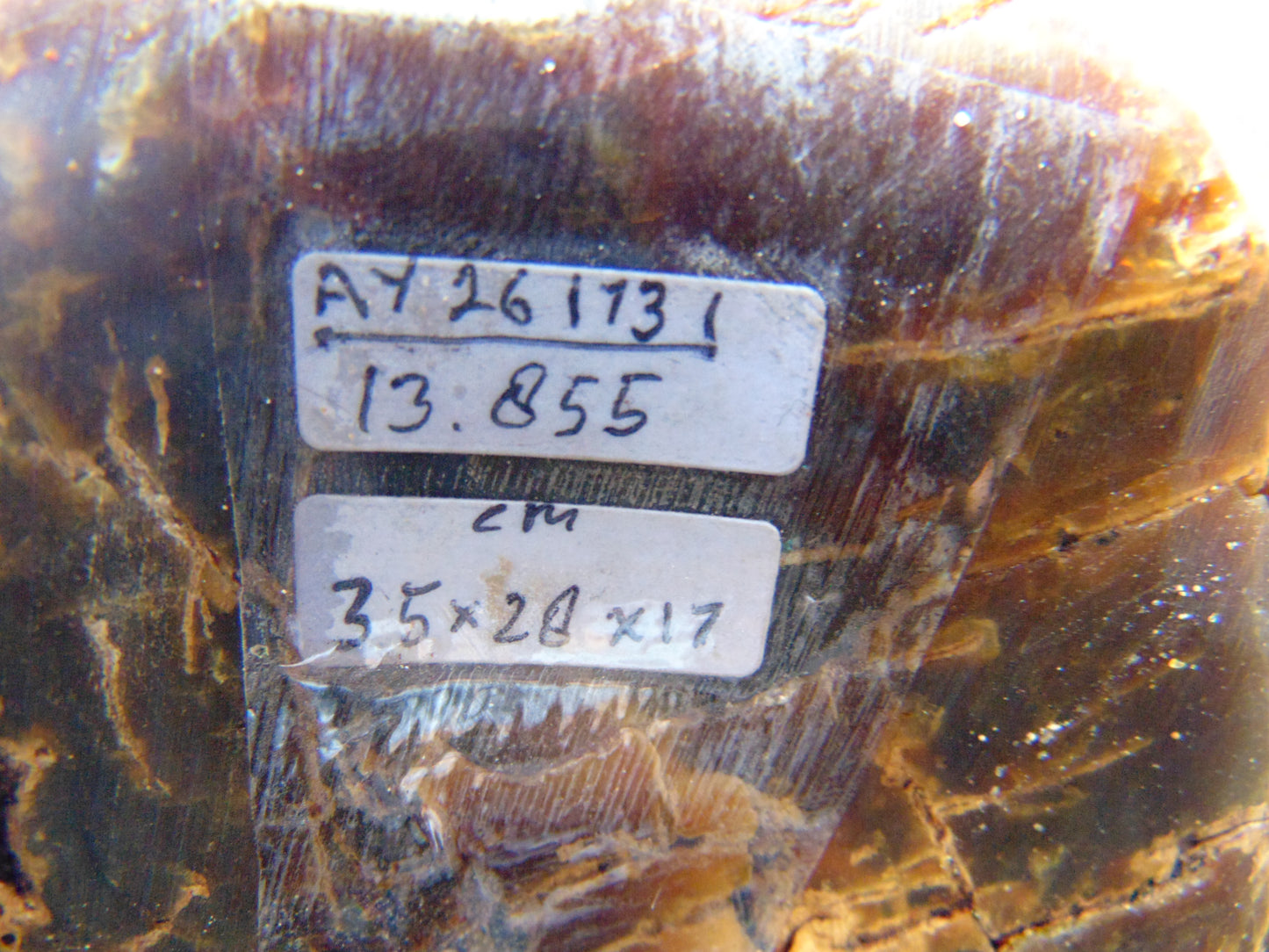 13855 gram Polished Indonesia Yellow Aromatic Amber for Healing AY26173