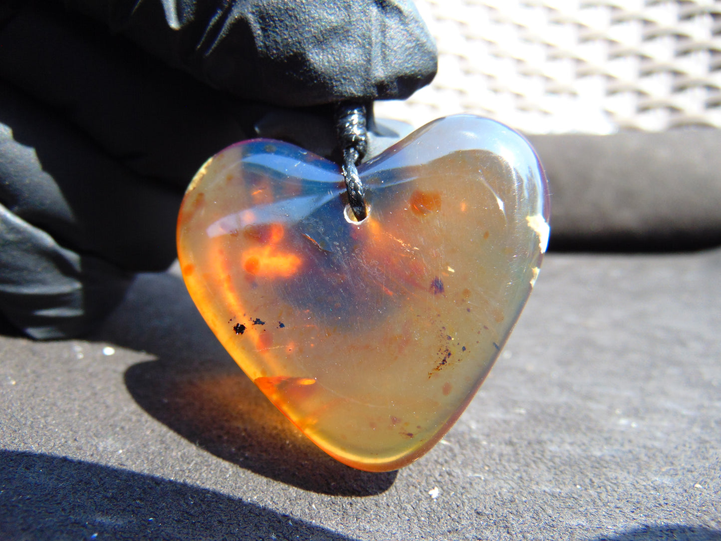 12 gr 42X42X11 mm Pendant Indonesian Blue Amber for Healing A1K109