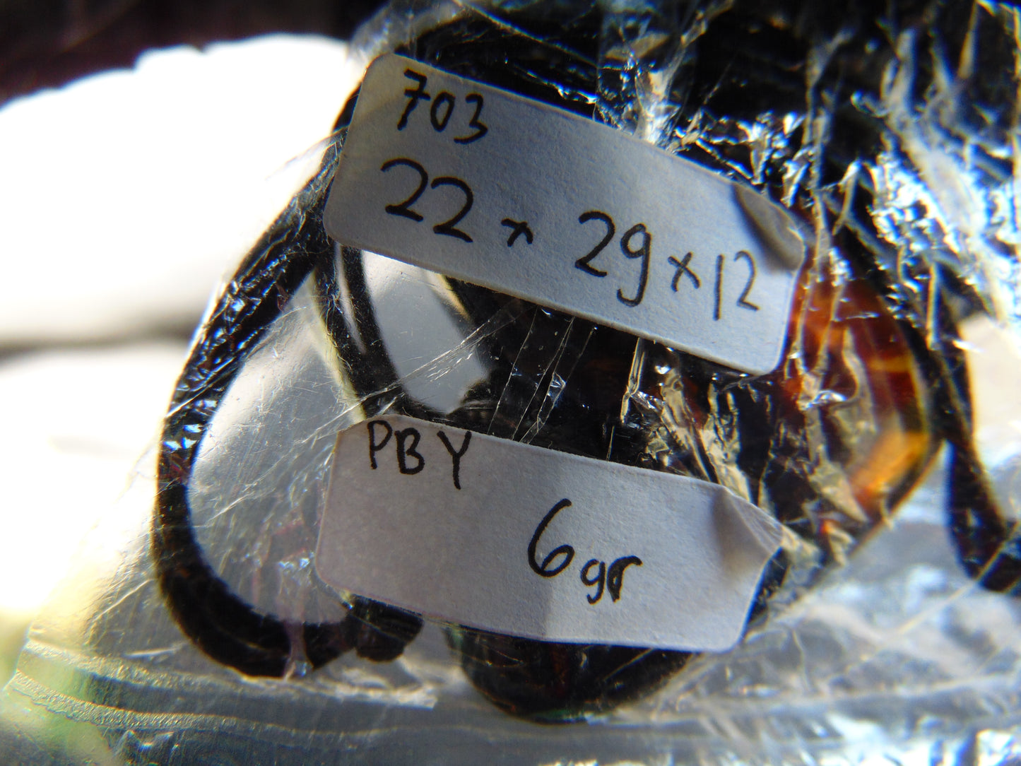 6 gr 22X29X12 mm Pendant Indonesian Blue Amber for Healing PBY703