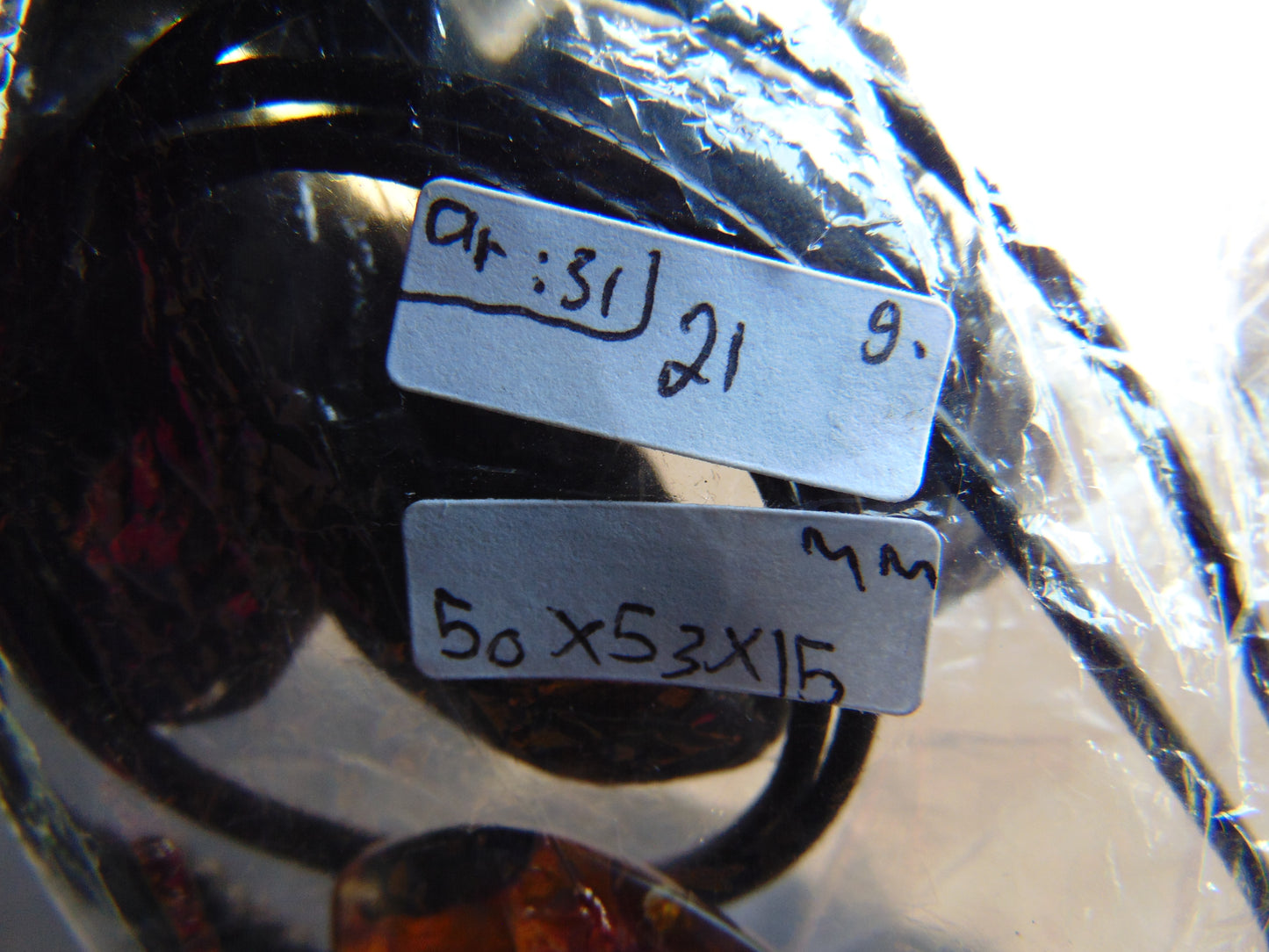 21 gr 50X53X15 mm Pendant Indonesian Blue Amber for Healing AR31