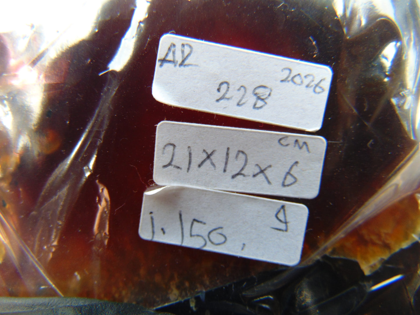 1150 gr Blue Polished 21x12x6 cm Indonesia Blue Amber for Healing 26ML228