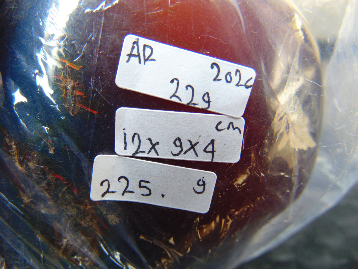 225 gr Blue Polished 12x9x4 cm Indonesia Blue Amber for Healing 26ML229