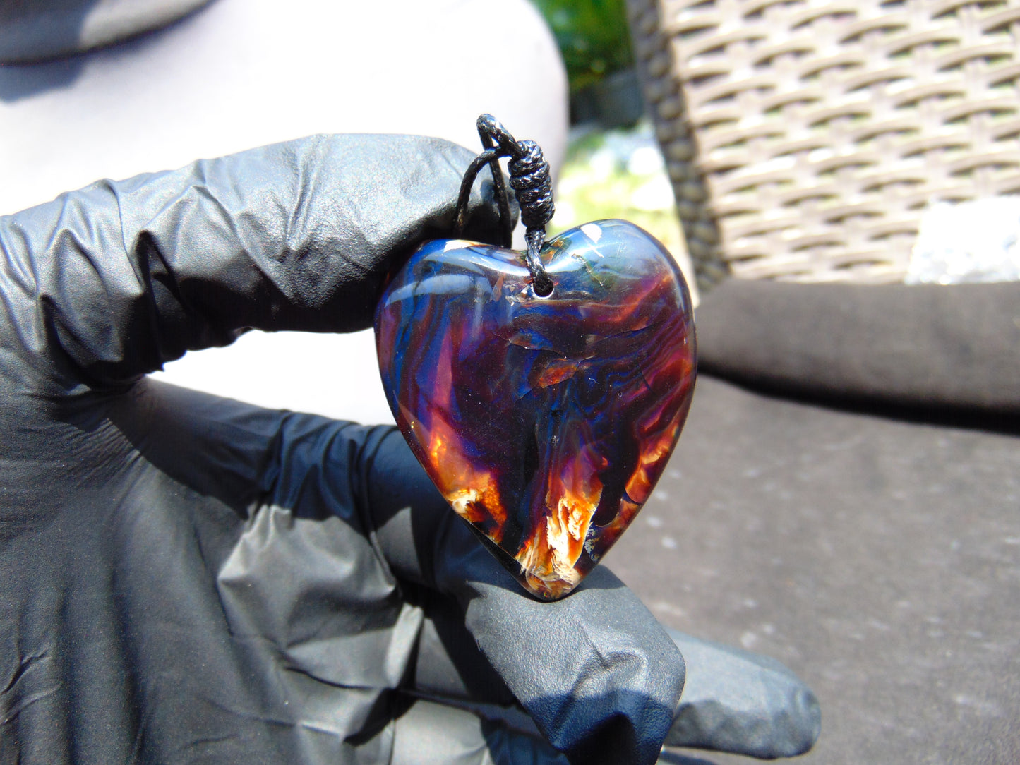 12 gr 36X41X14 mm Pendant Indonesian Blue Amber for Healing 25Y29