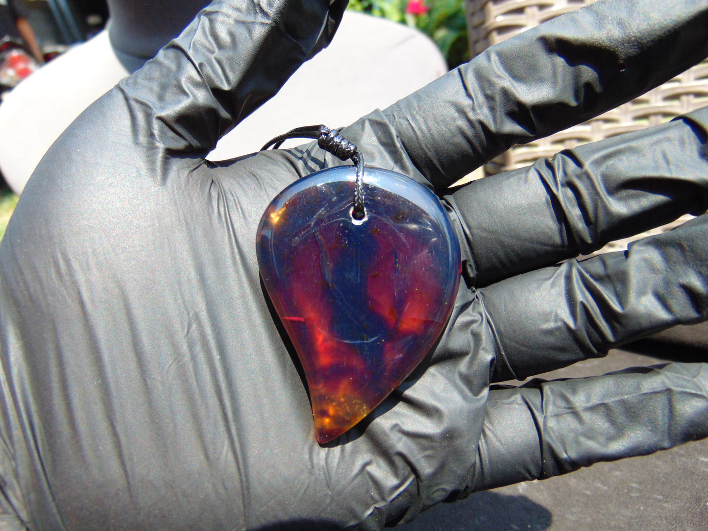 15 gr 53x39x12 mm Pendant Indonesian Sky Blue Amber for Healing 25Y27