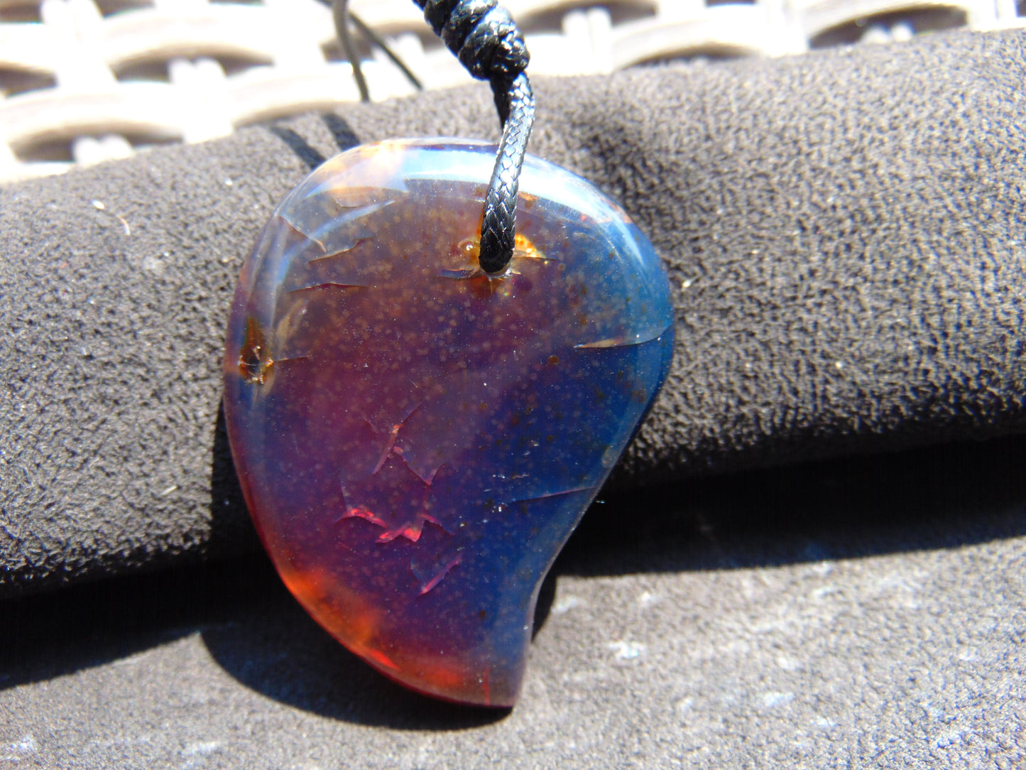 21 gr 56x40x16 mm Pendant Indonesian Sky Blue Amber for Healing 25A81