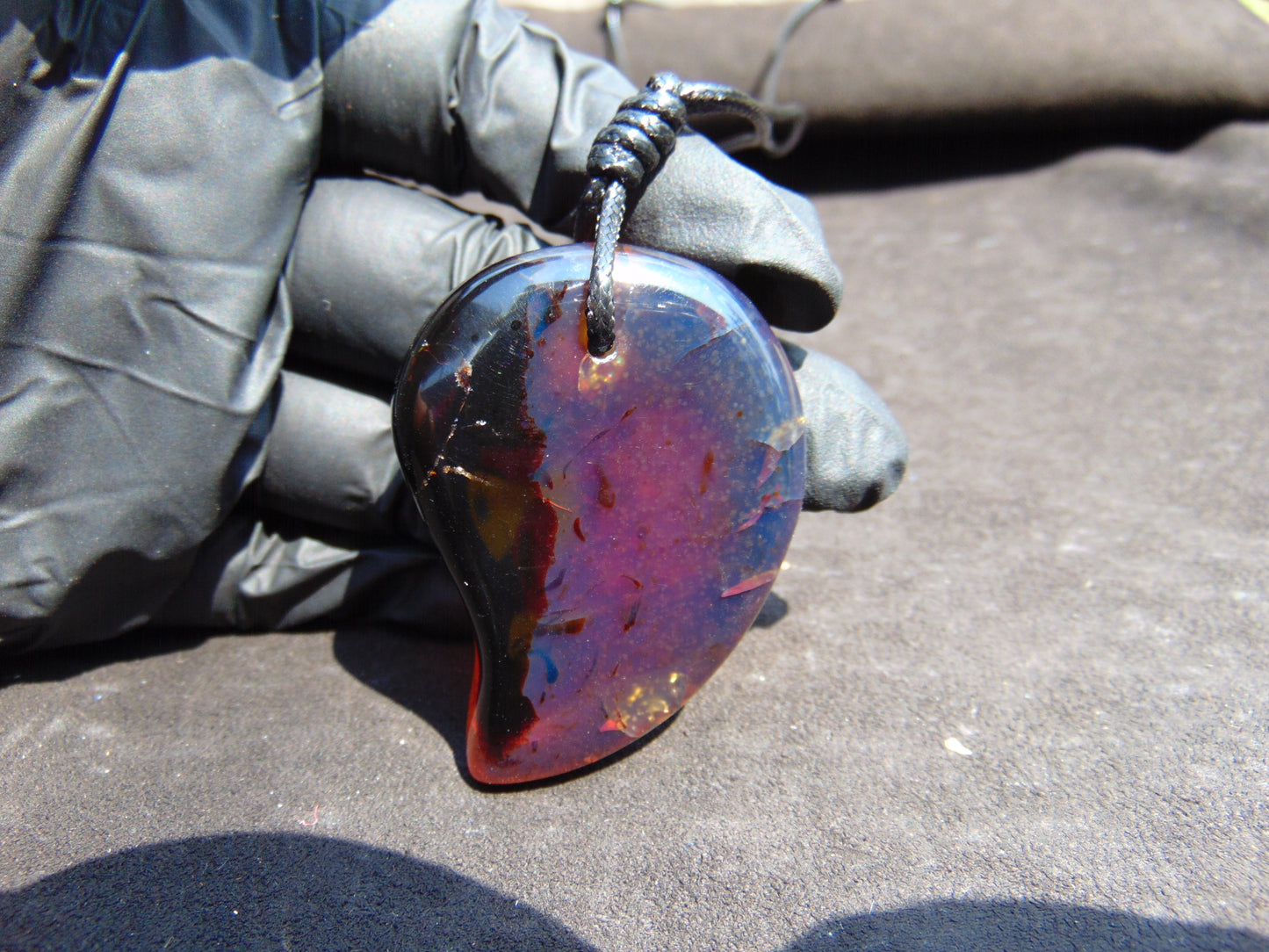 21 gr 56x40x16 mm Pendant Indonesian Sky Blue Amber for Healing 25A81