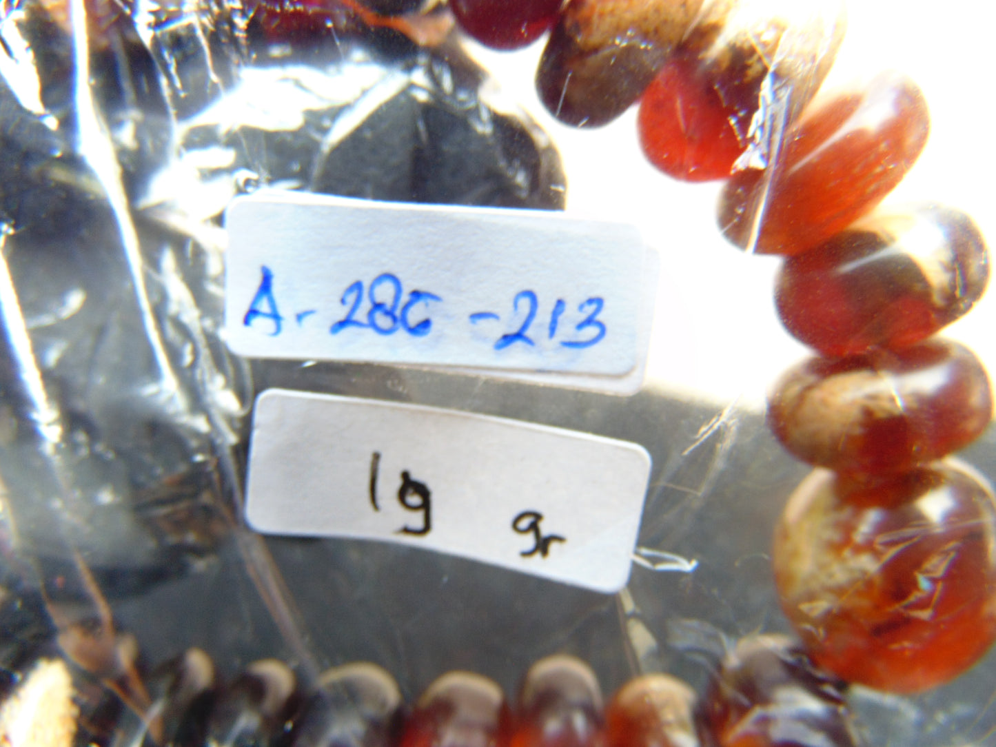 19 gram Small Beads Bracelet Indonesian mix Blue Amber for Healing A34G213