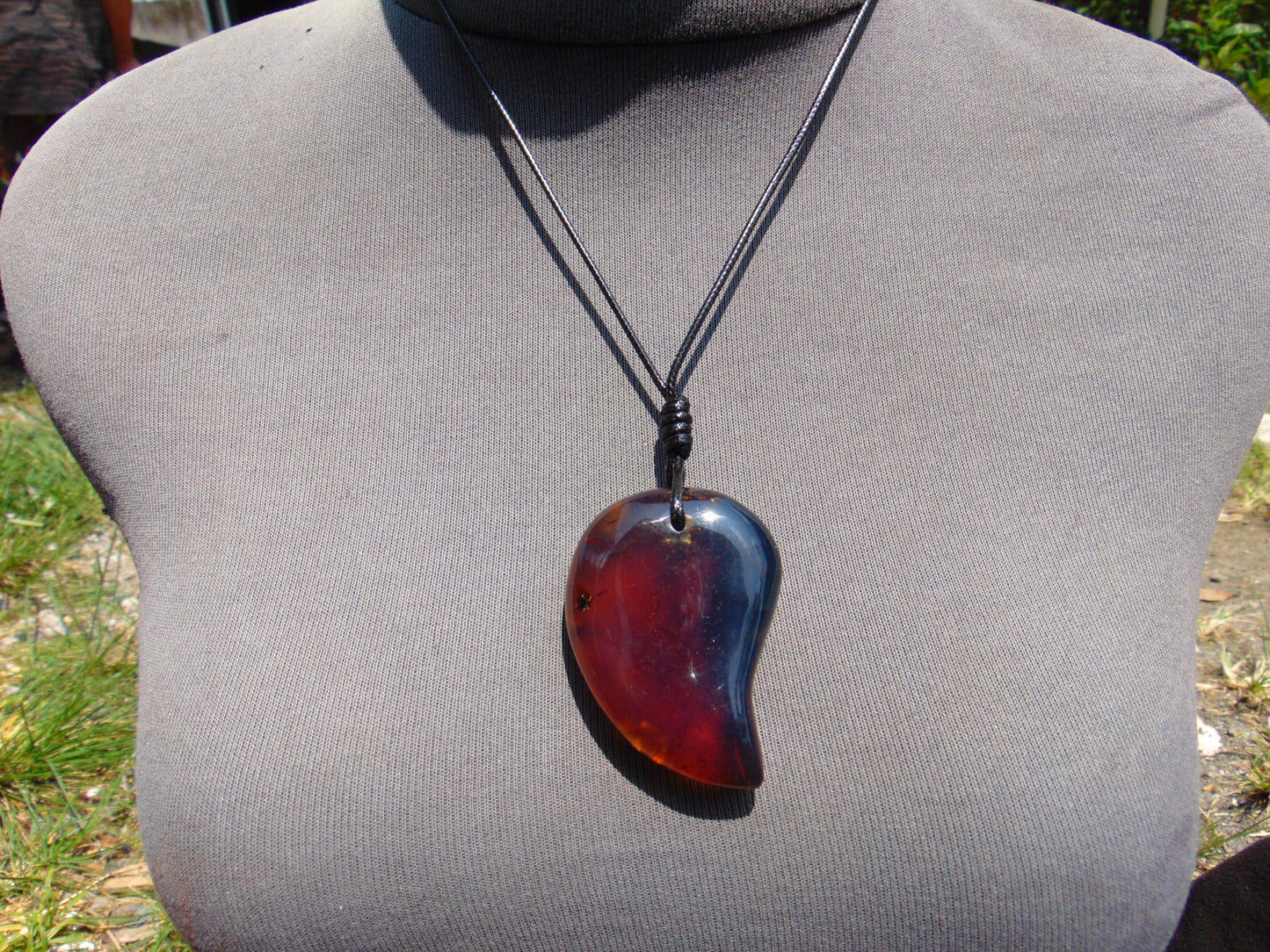 21 gr 56x40x16 mm Pendant Indonesian Sky Blue Amber for Healing 25A81