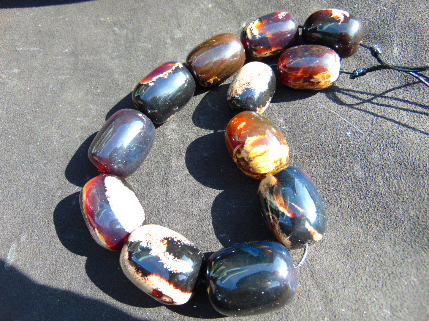 147 gram Small Beads Combination Necklace Indonesian Amber for Healing A635