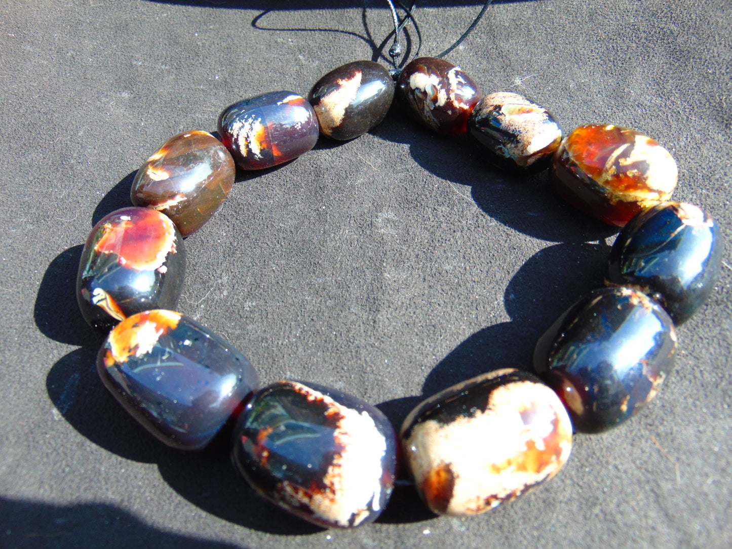 147 gram Small Beads Combination Necklace Indonesian Amber for Healing A635