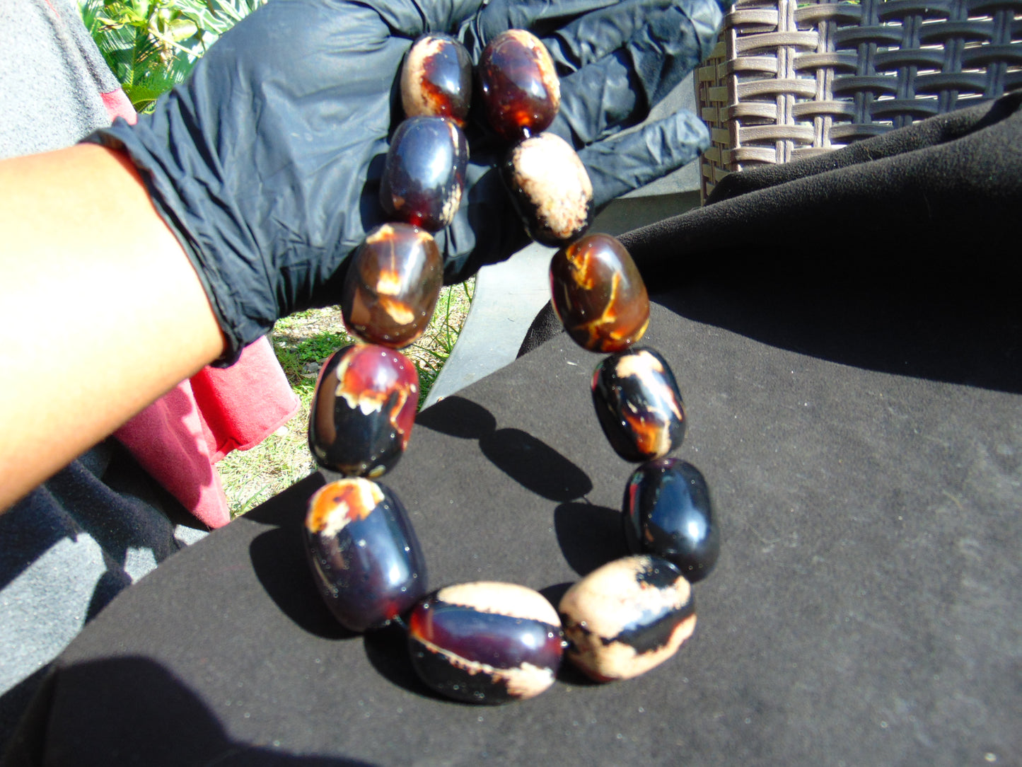 147 gram Small Beads Combination Necklace Indonesian Amber for Healing A635