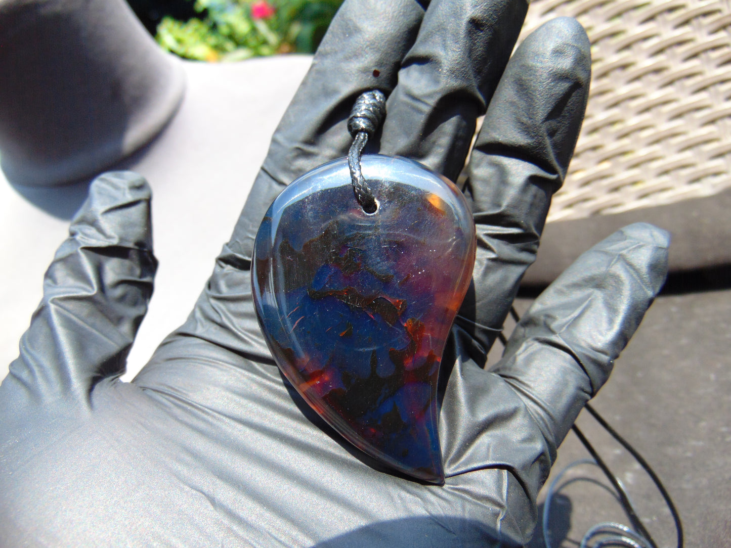 25 gr 62X40X16 mm Pendant Indonesian Sky Blue Amber for Healing