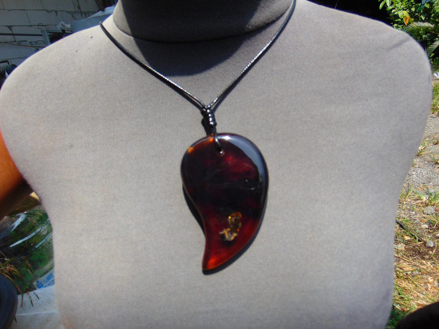 37 gr 82x51x15 mm Pendant Indonesian Sky Blue Amber for Healing 25Y10