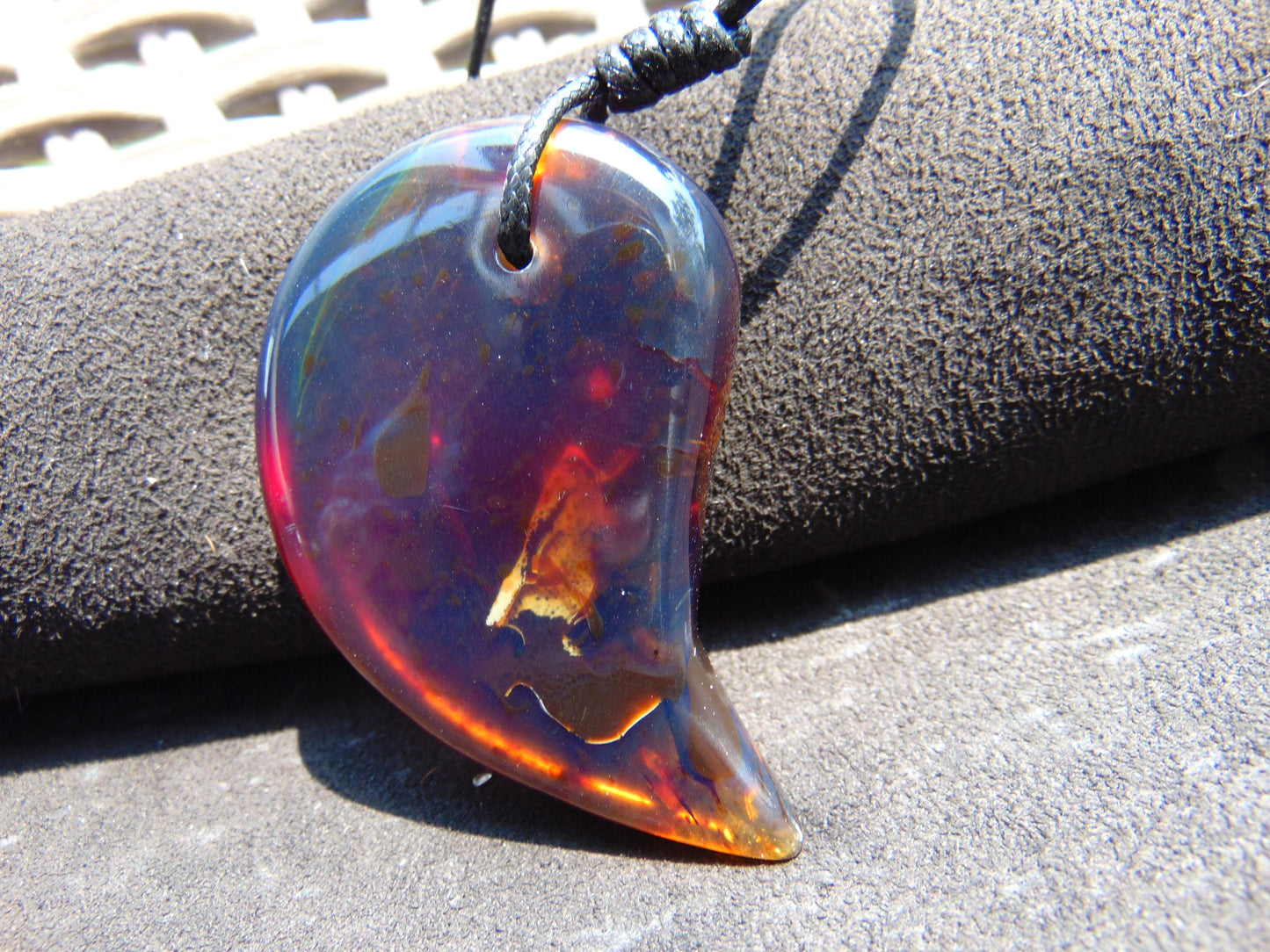 26 gr 65x44x16 mm Pendant Indonesian Sky Blue Amber for Healing 25Y31