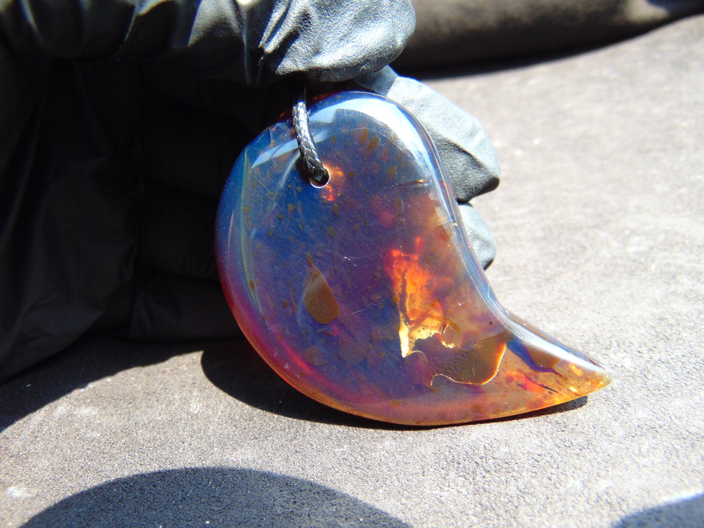 26 gr 65x44x16 mm Pendant Indonesian Sky Blue Amber for Healing 25Y31