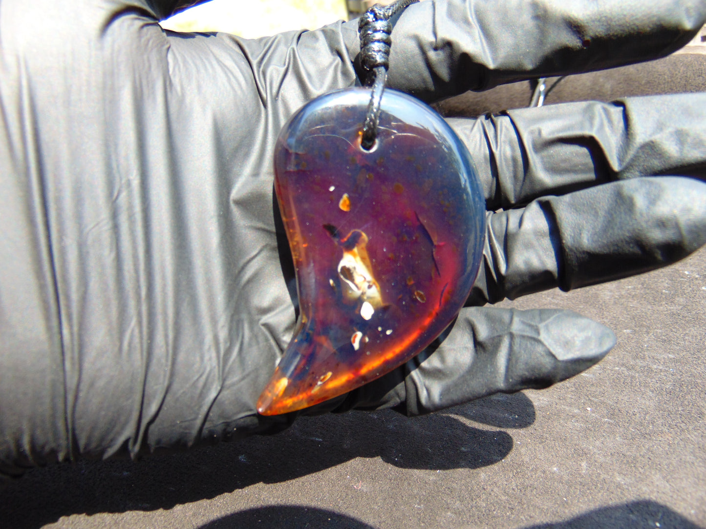 26 gr 65x44x16 mm Pendant Indonesian Sky Blue Amber for Healing 25Y31