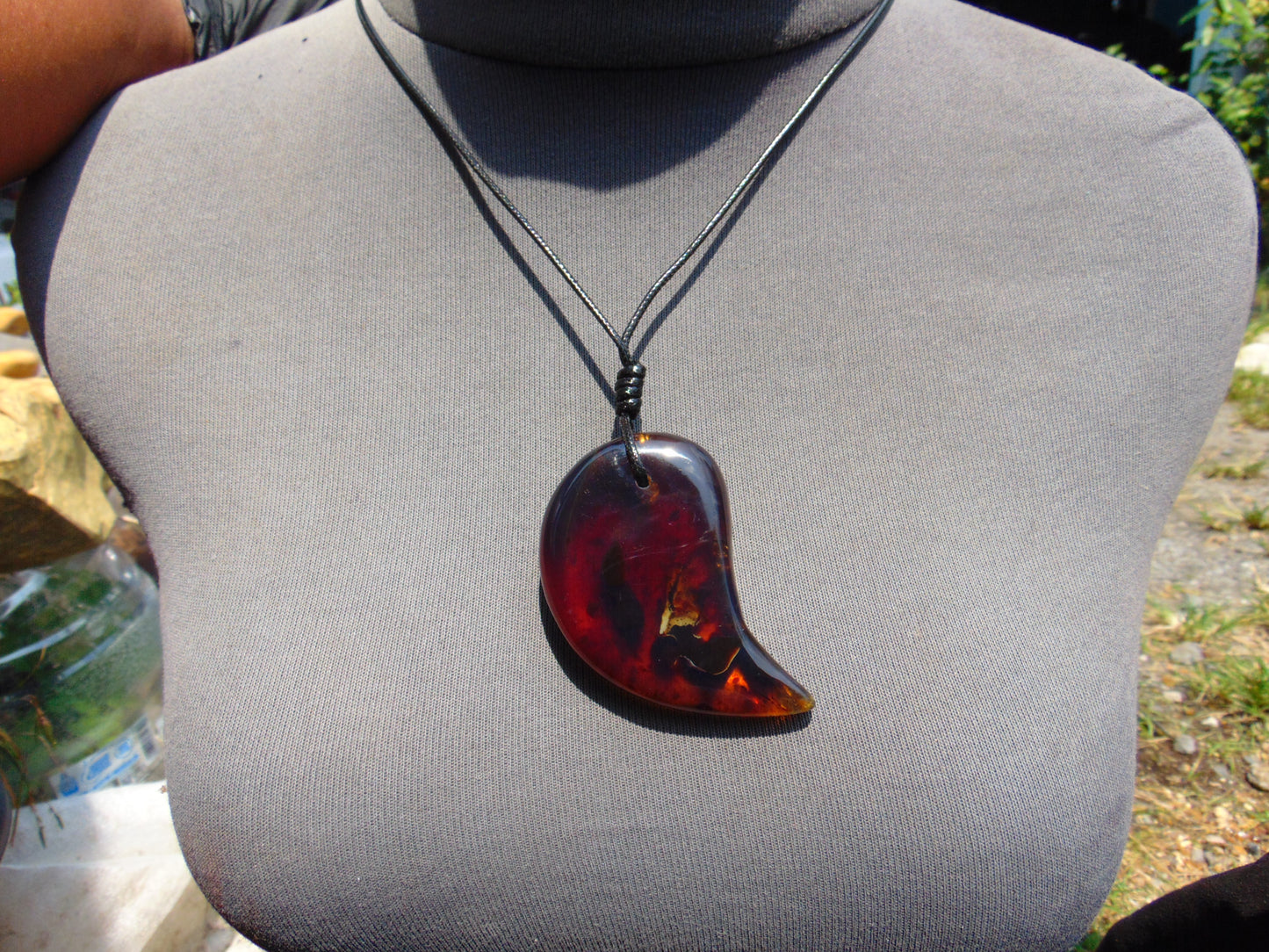 26 gr 65x44x16 mm Pendant Indonesian Sky Blue Amber for Healing 25Y31