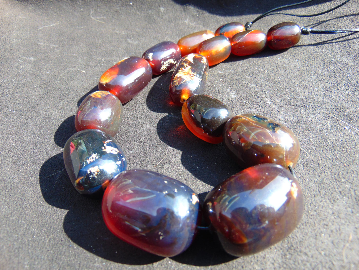 106 gram Small Beads Combination Necklace Indonesian Amber for Healing A643