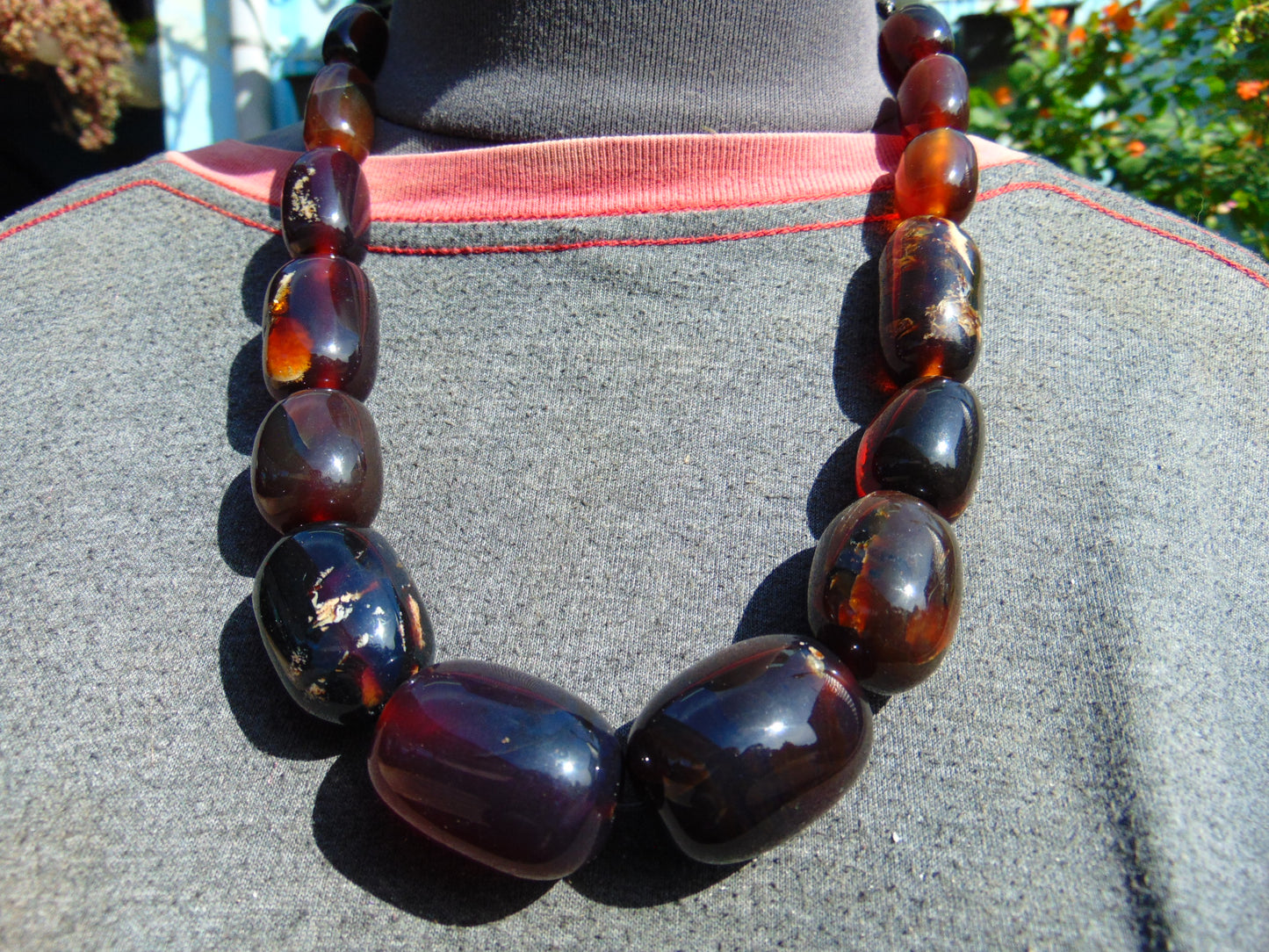 106 gram Small Beads Combination Necklace Indonesian Amber for Healing A643