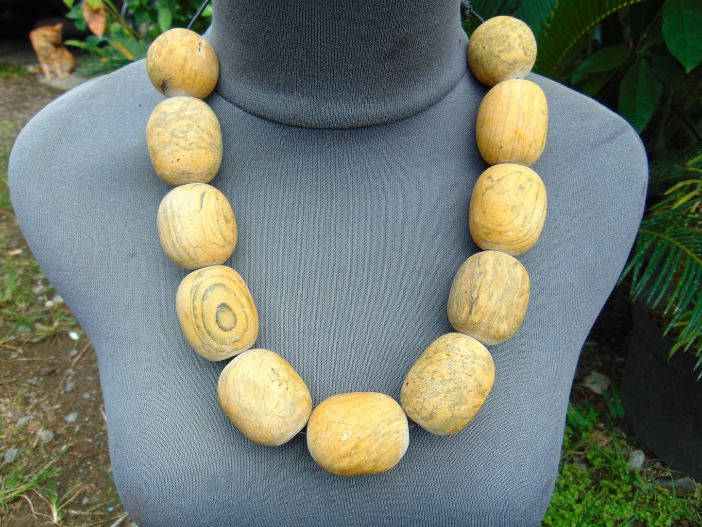 254 gram Small Beads Combination Necklace Indonesian Yellow Fragrance Amber for Healing FNC1