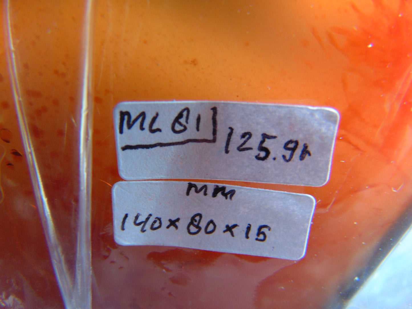 125 gram Slab polished Indonesian purple blue Amber for Healing ML81