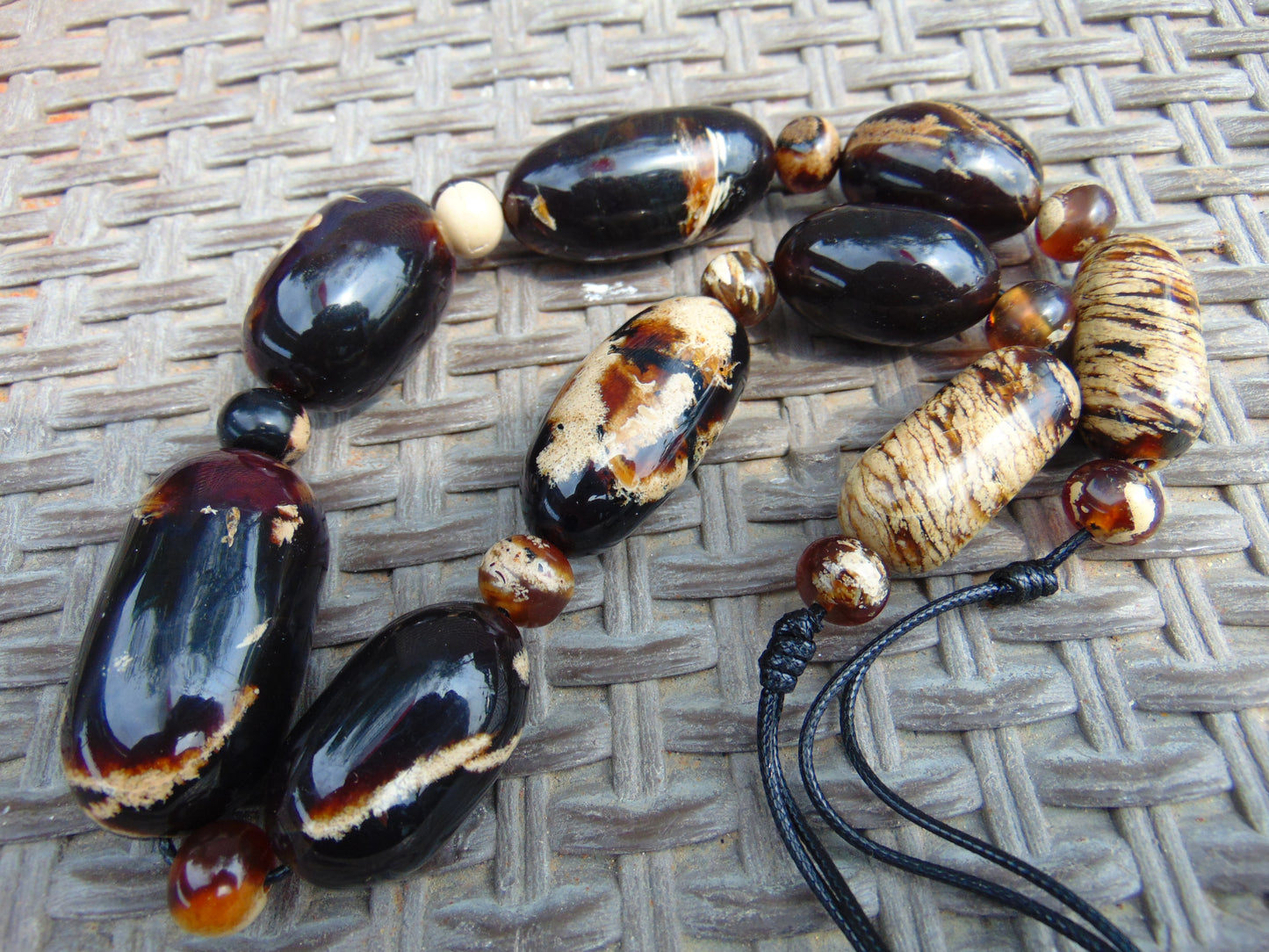 132 gram Small Beads Combination Necklace Indonesian Amber for Healing FN2