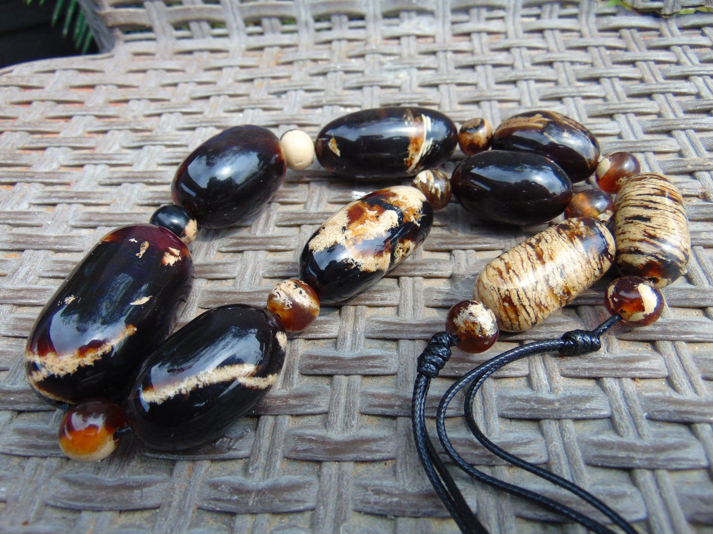 132 gram Small Beads Combination Necklace Indonesian Amber for Healing FN2