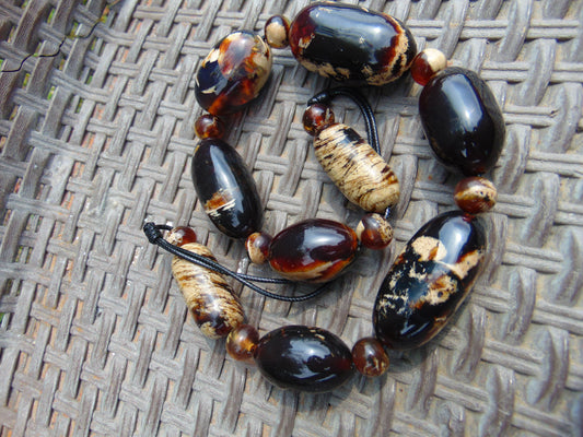 132 gram Small Beads Combination Necklace Indonesian Amber for Healing FN2