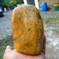 334 gram Polished Indonesia Yellow Fragrance Amber for Healing FK1