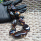 118 gram Small Beads Combination Necklace Indonesian Dark Blue Amber for Healing FN1