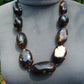 118 gram Small Beads Combination Necklace Indonesian Dark Blue Amber for Healing FN1