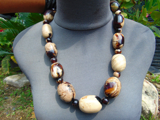 157 gram Small Beads Combination Necklace Indonesian White Amber for Healing NO.16