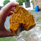 258 gram Polished Indonesia Yellow Fragrance Amber for Healing FK10
