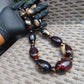 162 gram Small Beads Combination Necklace Indonesian Cherry Red Blue Amber for Healing NO.5