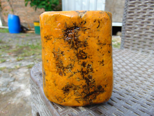 386 gram Polished Indonesia Yellow Fragrance Amber for Healing FK5