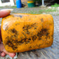 386 gram Polished Indonesia Yellow Fragrance Amber for Healing FK5