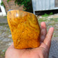 274 gram Polished Indonesia Yellow Fragrance Amber for Healing FK7